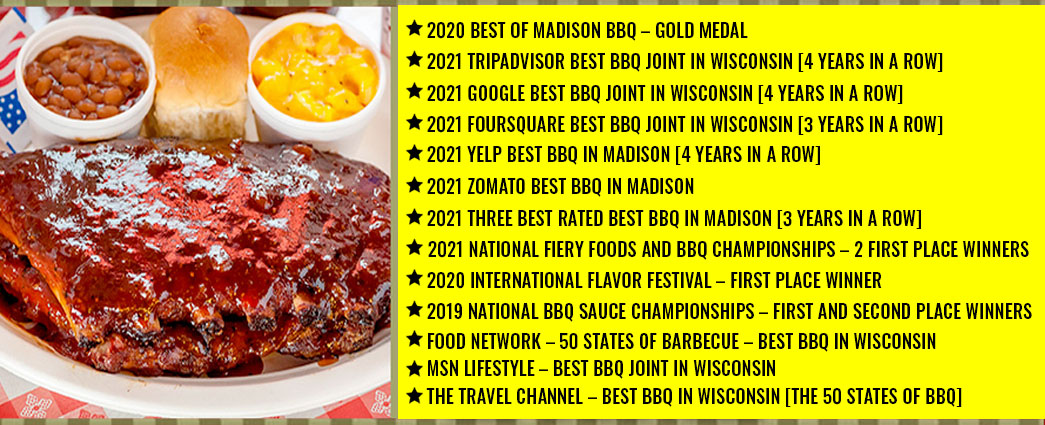 Smoky Jon's number 1 bbq 2019 awards